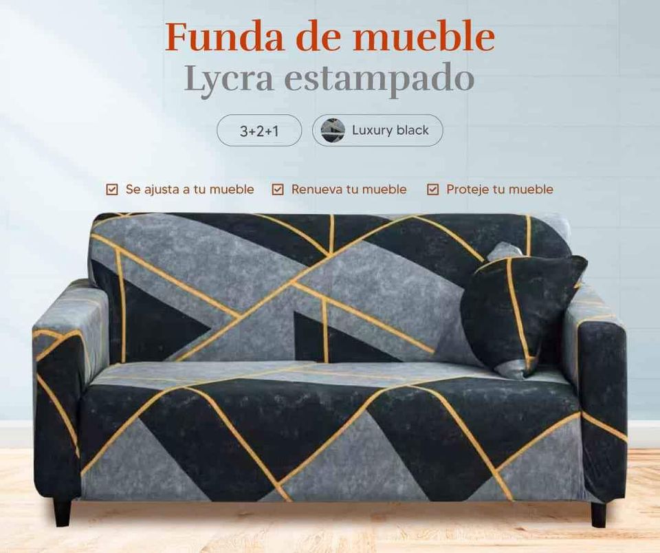 SET 1-2-3 FUNDAS DE SOFÁ SPANDEX / 6 COJINES⭐⭐⭐⭐⭐LIQUIDACION FIN DE AÑO